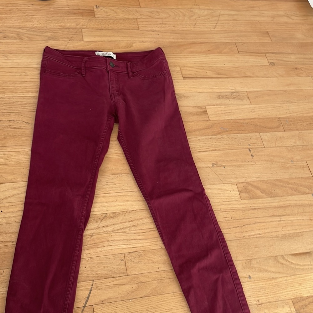 Hollister burgundy Jean size 1R